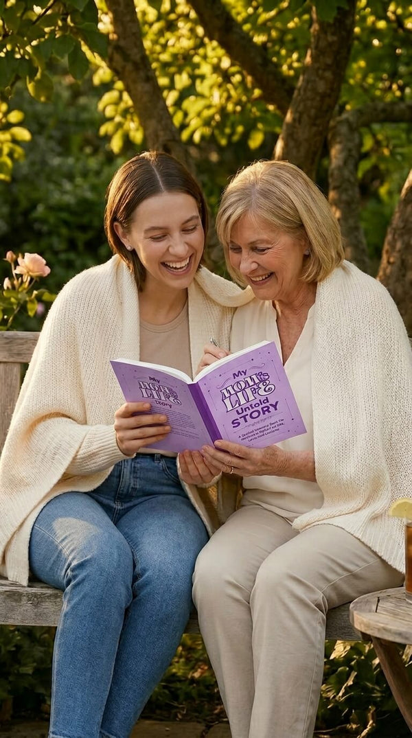 Mom with her journal